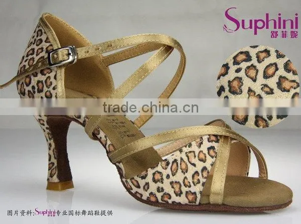Suphini Beautiful Leopard Colorful Latin Dance Shoes Comfort photo-3