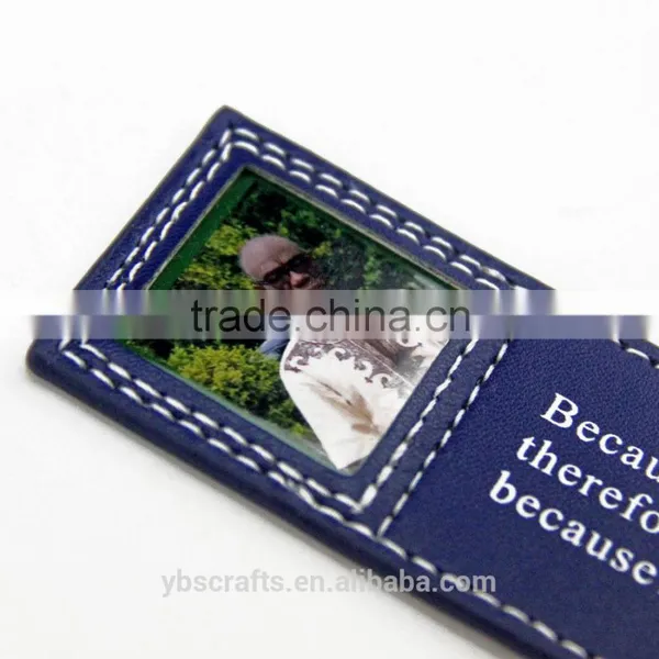 Low Price Fashion PU Leather Bookmark With Little Frame photo-2