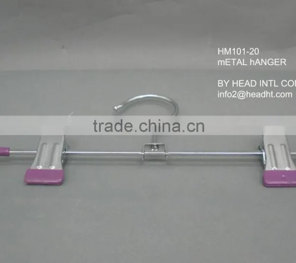 The HEAD Wire Bottom Hanger With Plastic Plated Tips , Skirt/pant Hanger ,metal Hanger photo-3
