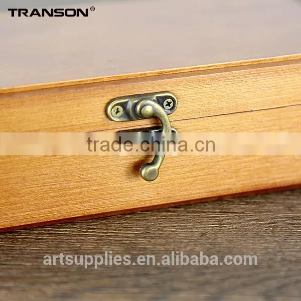 Vintage Wooden Box Artistical Multifunction Pencil Box Jewelry Case for Gift photo-5