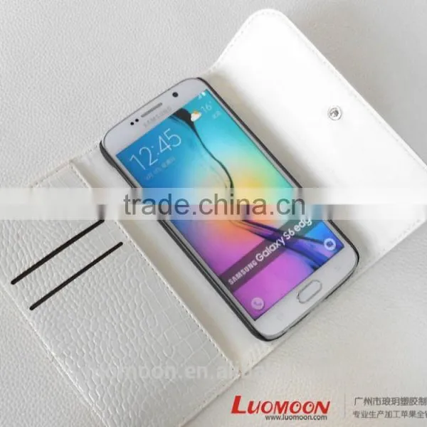 Luxury Crocodile Leather Vein Butterfly Knot Case for S4 S5 S6 photo-5