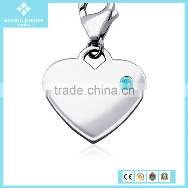 Handmade Silver Jewellery Engraveable Happy Anniversary Heart Charm in Sterling Silver photo-5
