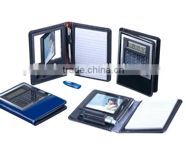 Hot Selling Waterproof Customized Color&size Leather Folder With Calculator photo-5