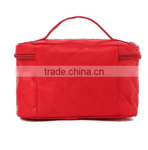 New Good Portable Type Bags Zipper Cosmetic Storage Make up Makeup Bag 4colors Handle Train Case Purse Toiletry Pouch