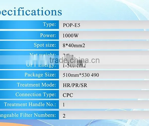 Opt Hair Removal Machine China One Headpiece POP-E5 Portable OPT IPL Beauty Systems From POP IPL photo-6