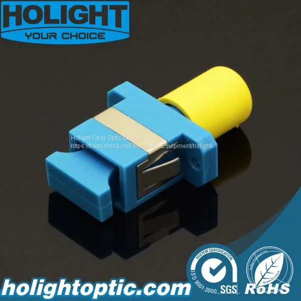 Hybrid Plastic Adaptor Sc Female to St Female Simplex Sm Blue photo-2