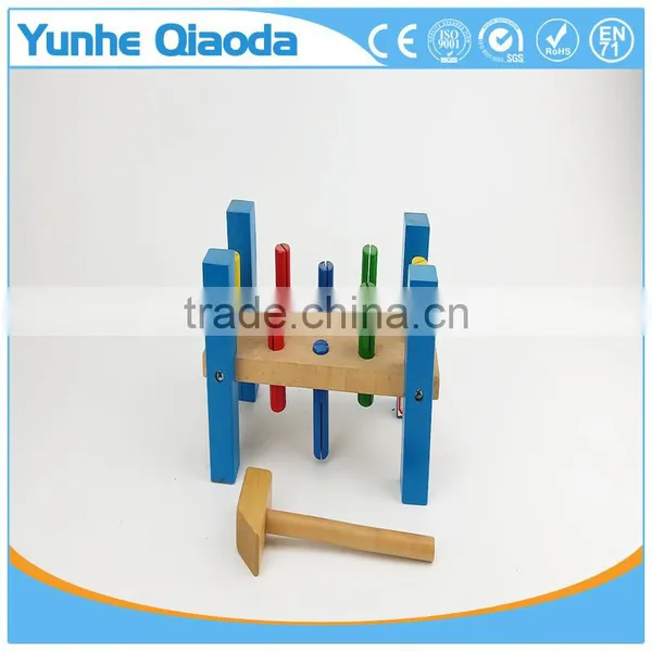 Christmas Thanksgiving Gifts Classic Toddler Game Wooden Hammer Toy Pound-A-Peg Pounding Bench Early Explorer photo-3
