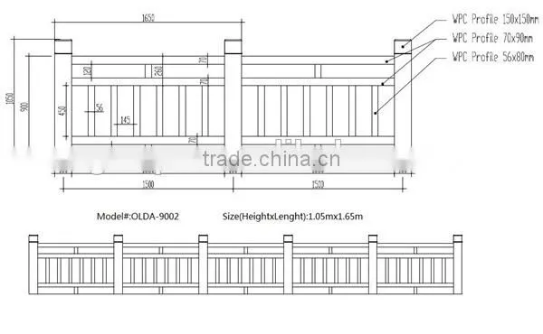 Waterproof Wood Plastic Composite Wpc Fence Wpc Decking photo-6