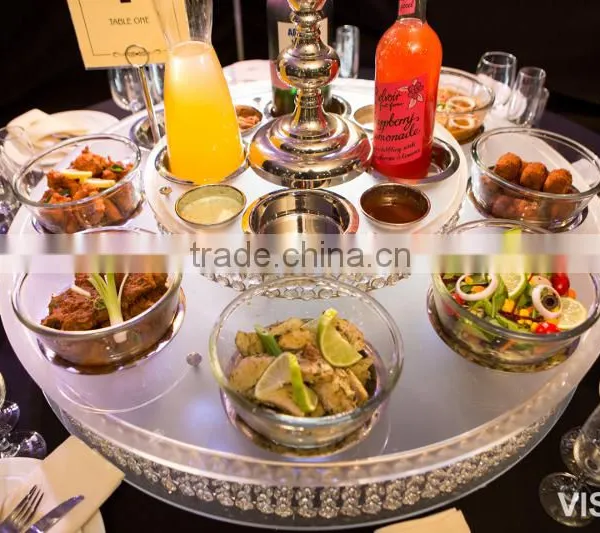 Black Crystal Lazy Susan/black Dining Lazy Susan/ Banquet Lazy Susan photo-4