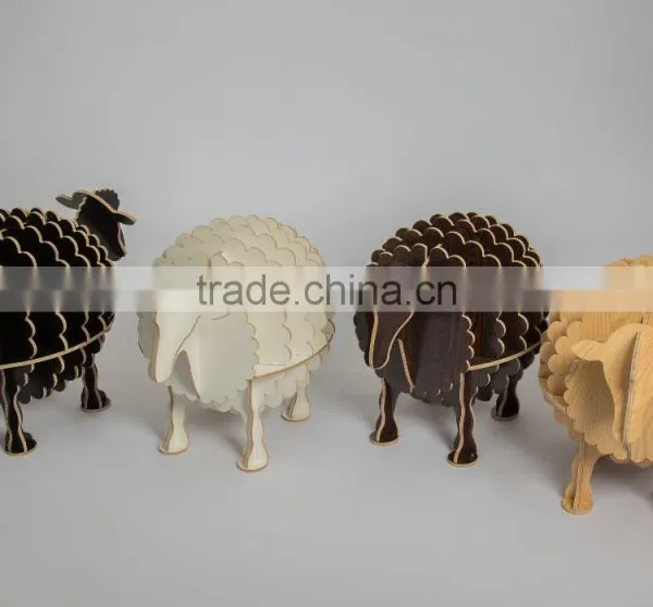 Creative Design Process of Small Wooden Drawer ,decoration Simple Home Furnishing of Cute Sheep photo-5