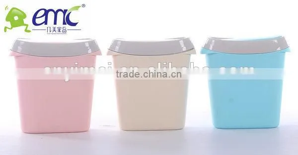 Emc Plastic Mini Trash Can, Mini Trash Can With Cover photo-2