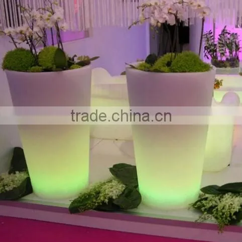 LED Large and Tall Flower Pots /led Cheap Plastic Lighted Mosaic Flower Pots for Sale photo-4