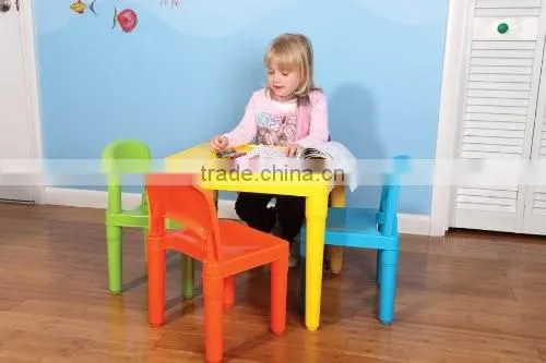 New Hot Trendy Fashion Popular Products Colourful Table for 2015 China Supoplier Wholesale Plastic Kids' Table and 4-Chair Set photo-2