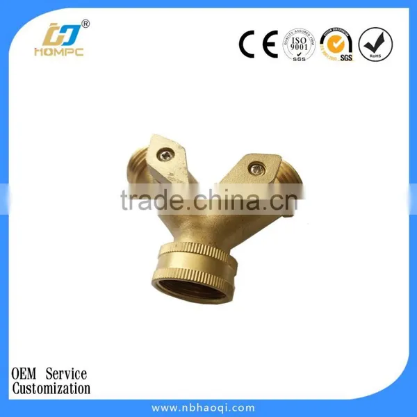 Brass 2 Way Splitter Garden Hose Connector photo-3