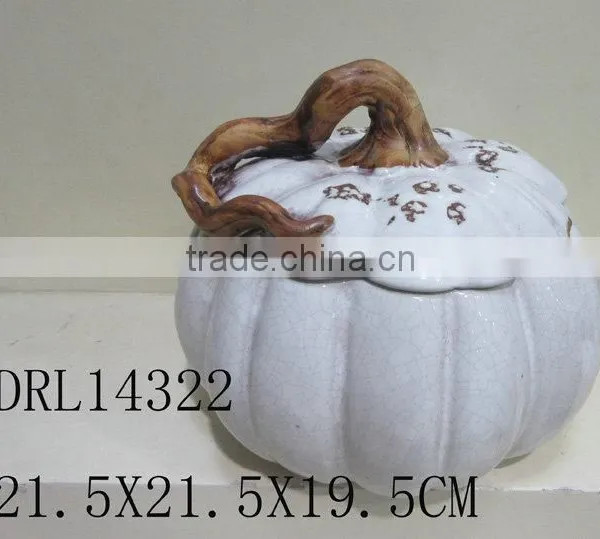 Ceramic Pumpkin With Cover Can Open Festival Holloween Decorations