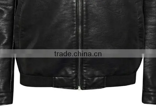 ALIKE Men pu Jacket Bomber pu Jacket photo-3
