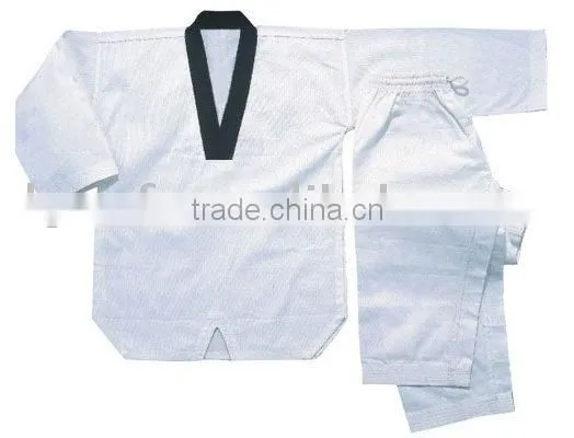 Ribbed V-neck Style Taekwon-do Uniforms