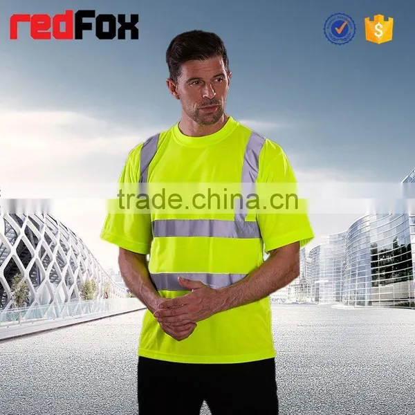 180gsm Net Long Sleeve Safety T-shirt for Running Mesh Safety Red T-shirts Fire Proof Safety T-shirt photo-2