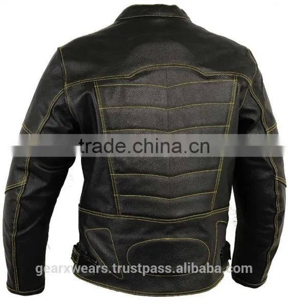 Mens Leather Motorbike Jacket photo-3