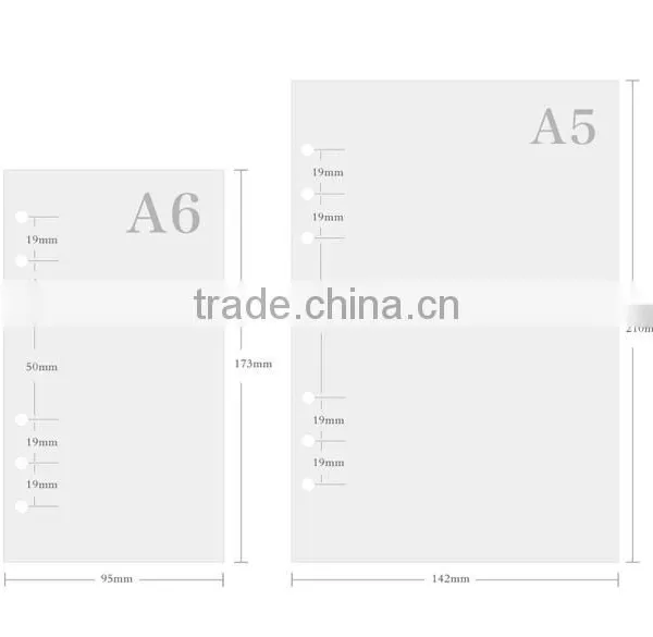 A5 CMYK Printing Index Page Custom Planner Spacer Page 6 Holes Card Inner Page photo-4