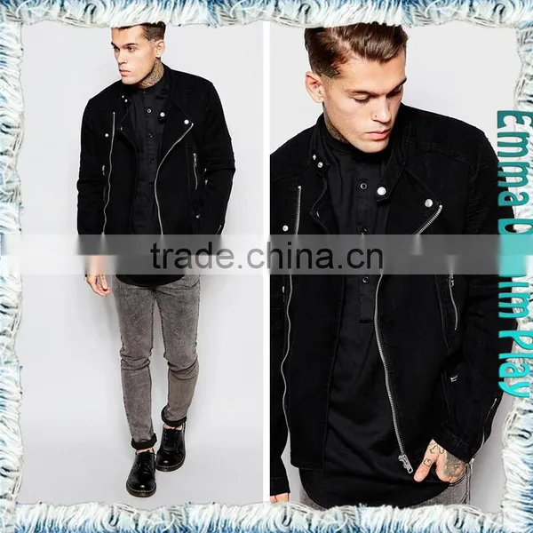 2016 Fashion Thin Denim Top Quality Cotton Long Sleeve Jackets for Men photo-4