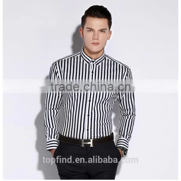 China Supplier Customise Classic Men's Formal Striped Shirt in Bulk photo-4