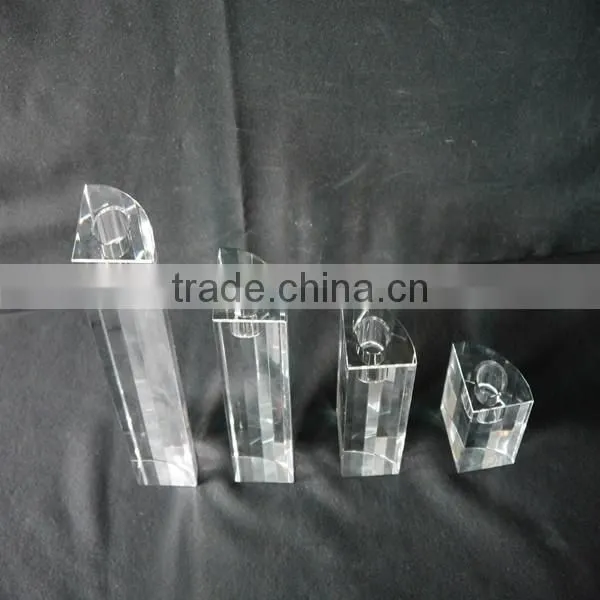 Hot Sale !!! Upscale Crystal Cube Candle Holder for Tea Light Candle Holder Centerpieces JKC-0003 photo-4