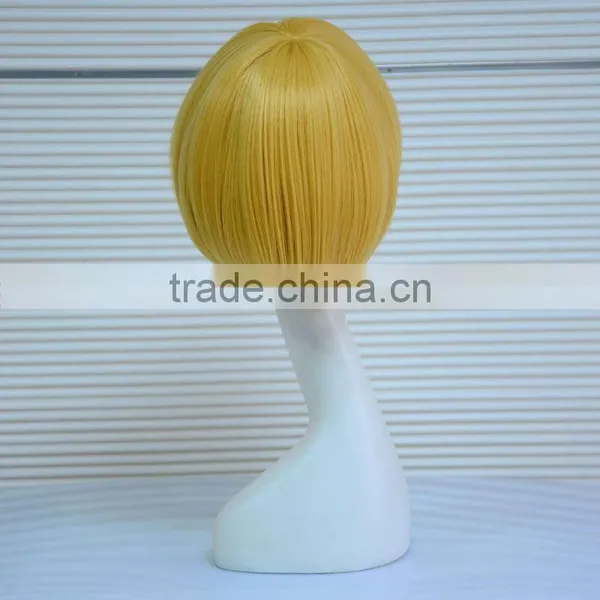 China Wig Supplier High Quality Synthetic Hair Fiber Making Cosplay Wig,Blonde Wig photo-6