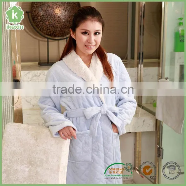 High Quality Breathable Glossy Sauna Adult Bathrobe photo-4