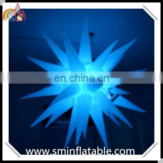 Wholesale Party Inflatable Led Star, Inflatable Lighting Stripe Star for Music Concert , Led Star With White and Black for Stage photo-2