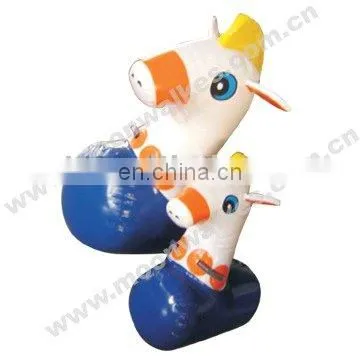 2015 new design cheap kids riding inflatable sealed horse for sale