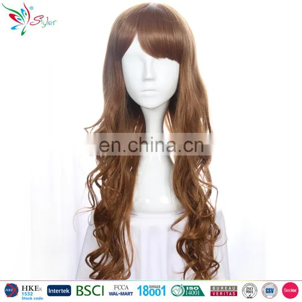 Styler Brand Sexy Beauty Full Face Curly Hair Wig Cheap Ladies Synthetic Cosplay Wigs photo-3