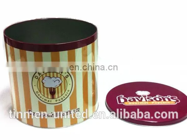 Large Round Popcorn Tin Box photo-3