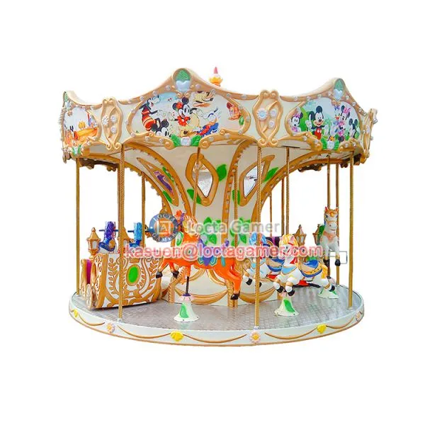 Zhongshan Hot Sale Amusement Park Micky Mouse Carousel 12 Seat Merry go Round, New and High Quality Earn Money, for Kids photo-2