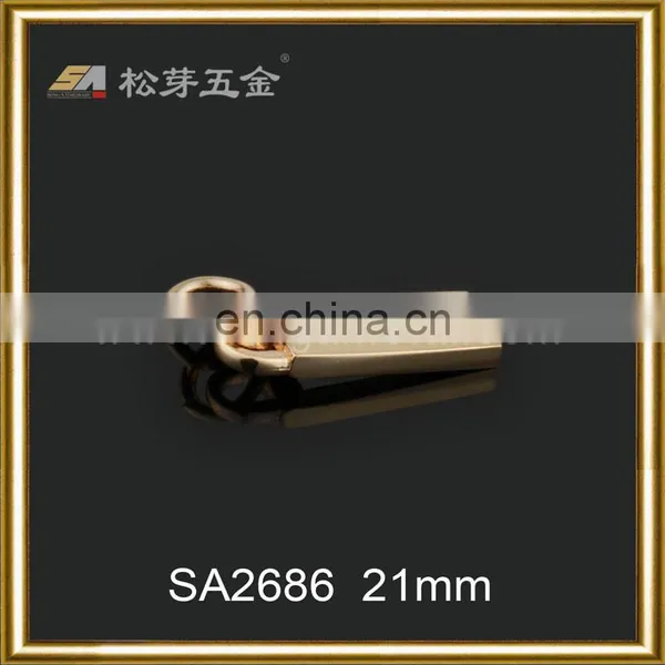 Gold Plated Rectangle Shape Zinc Alloy Zipper Slider for Bag photo-4
