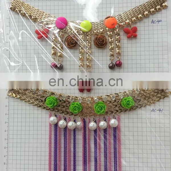 2016 Fashion Punk Metal Chain Garment Accesories Tassel Necklace on Collar Decoration on Clothing photo-4