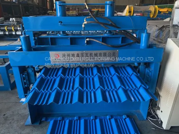 Steel Glazed Tile Double Layer Cold Roll Forming Making Machine photo-2
