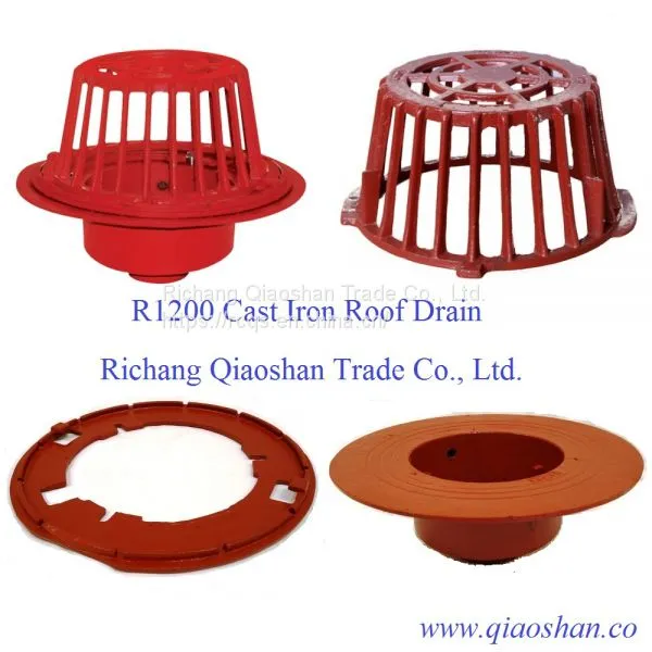 R1200 Cast Iron Roof Drain With A2-C3 Clamp and A2 Body With 4 Inch No-Hub Outlet for Roof Drainage photo-5