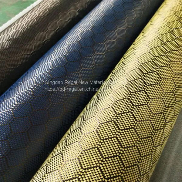 3K 1500D Kevlar Carbon Fiber And Aramid Woven Mixed Fabric