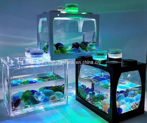 Jelly Fish Tank Aquarium Mood Night Light Color Change Jellyfish Table Lamp for Kids Home Office Decor Magic Lamp for Gift photo-5