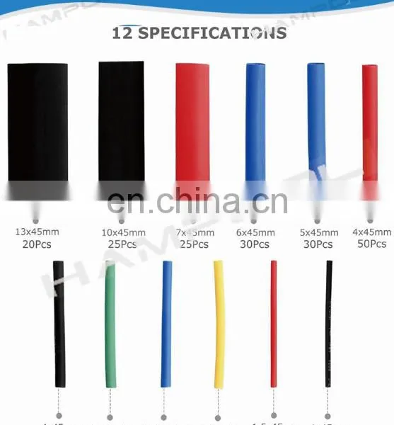 Hampool Hot Product Single Wall 2:1 Colorful Polyolefin Motor Insulation Heat Shrink Tube photo-4