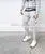 Biker Seaming Cargo Sweatpants Sweatpants Grey Standard Sports