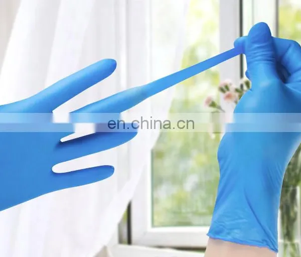 Waterproof Powder Latex Free Blue Nitrile Disposable Gloves photo-4
