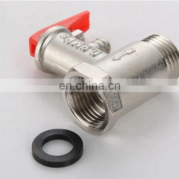 Electric or Solar Water Heater Brass Safety Valve 1/2