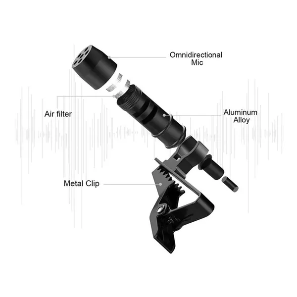 Mini Portable Lavalier Clip-on Microphone Condenser Lapel Microphone Suitable for IPhone and Android photo-2