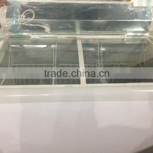 Big Capacity Home Use Sliding Glass Door Display Chest Freezer Quality Choice photo-3