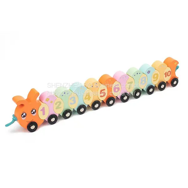 2023 New design Caterpillar Digital Link small train for children aged 3-9 years old home educational wooden toys