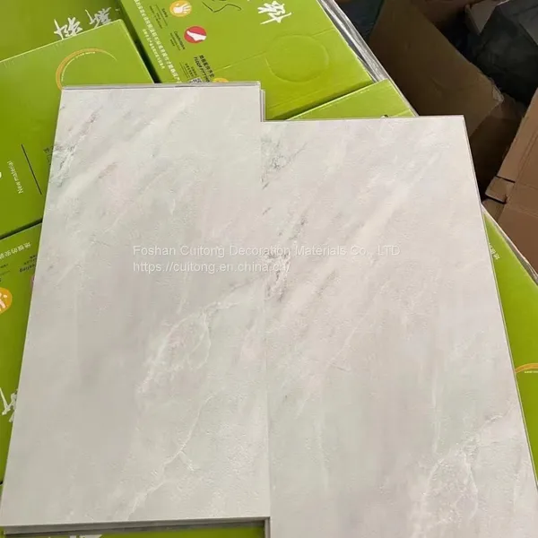 Sheet Stone Plastic Floor Tile Stone Grain Plastic Floor SPC Lock Floor Guangdong Manufacturers Wholesale 4.5mm Floor Rubber Board photo-4