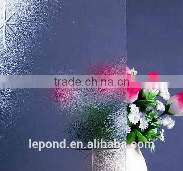 3mm 4mm 5mm Obscure Glass /Clear Nashiji Pattern Figured Glass Manufactory photo-3
