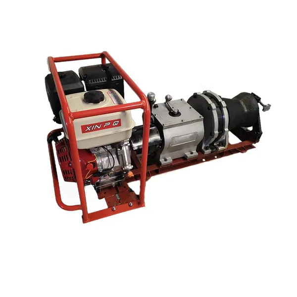 Industrial 5T Gasoline Capstan Winch - 138kg Lightweight, Gravity Brake for Safety photo-2
